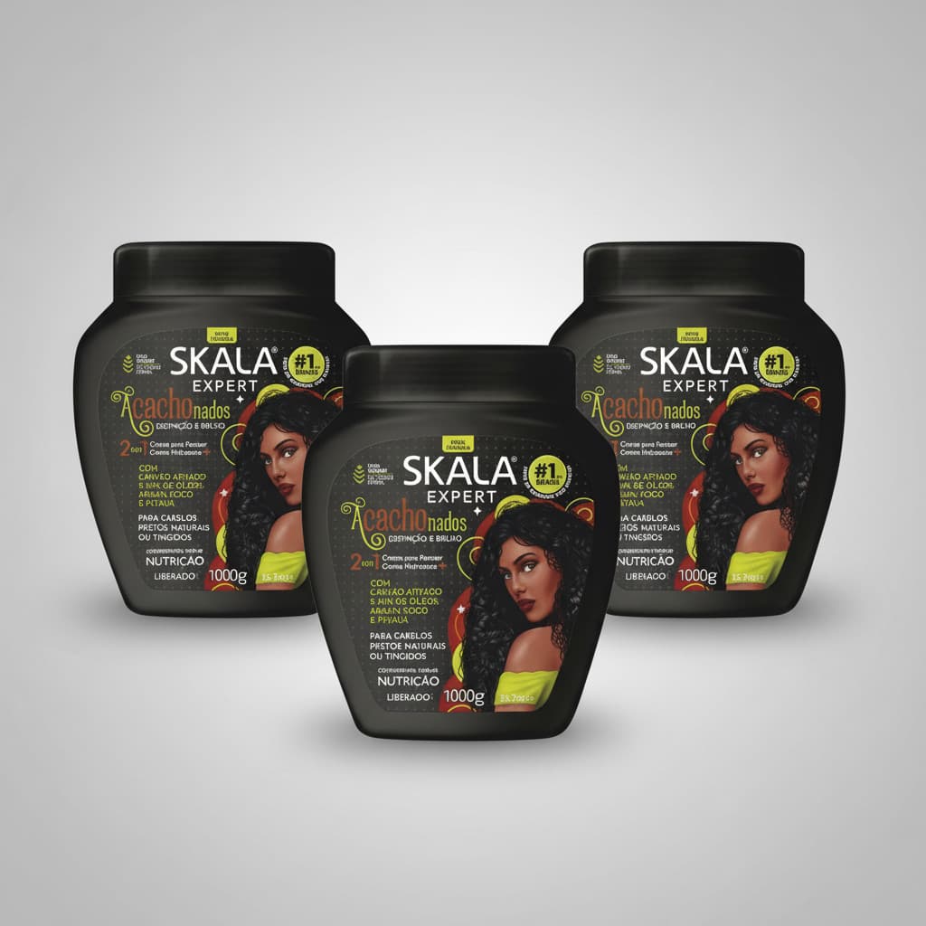 Kit 3 x Creme de tratamento Acachonados Skala- 1kg