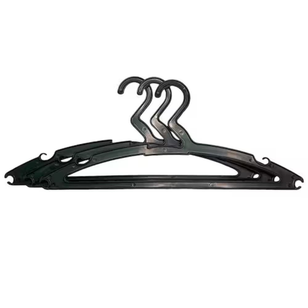 Cabide Preto Reforçado 40cm com Cava 5 peças