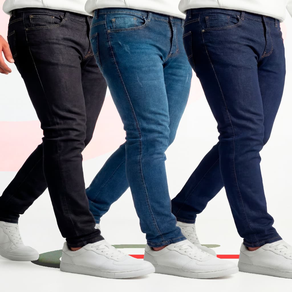 Kit 3 Calças Jeans Masculina Premium Tamanho 38