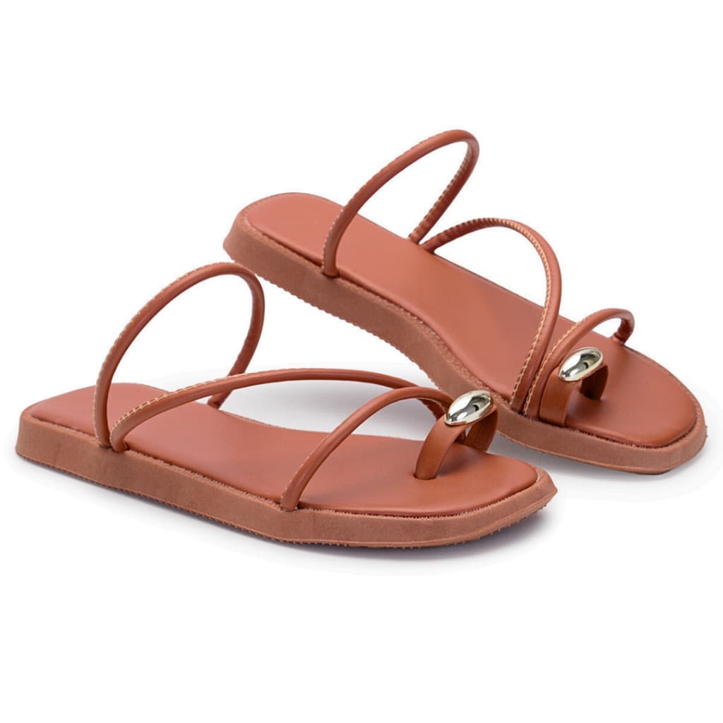 Sandalia Elegante Feminino Slip On Fresh Mulher Novidade Primavera