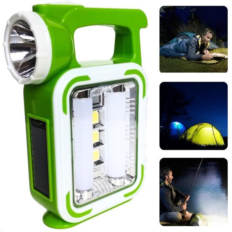 Lanterna Led Potente 3 Modos Luminária Recarregável Solar Refletor Luz Trabalho Flash LevaVida