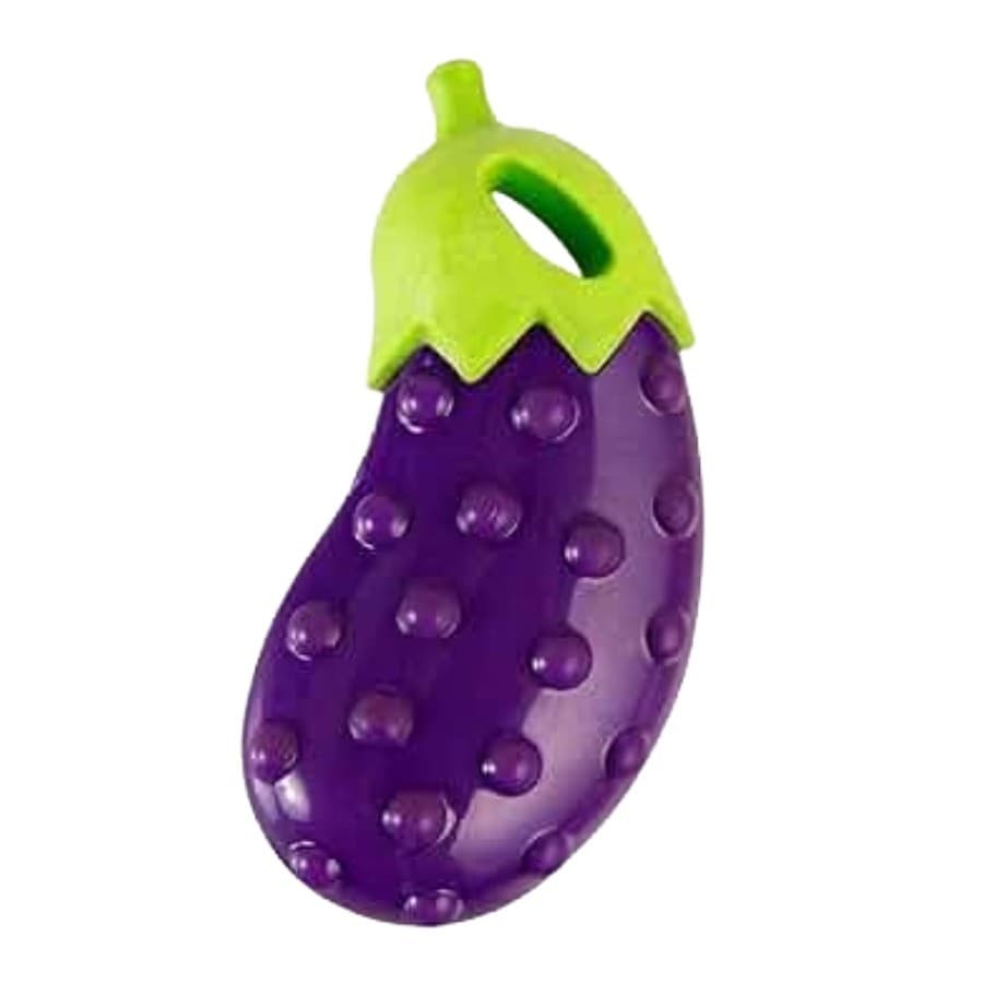 Brinquedo Pet Mordedor Berinjela Para Cachorro Pet C/ Apito