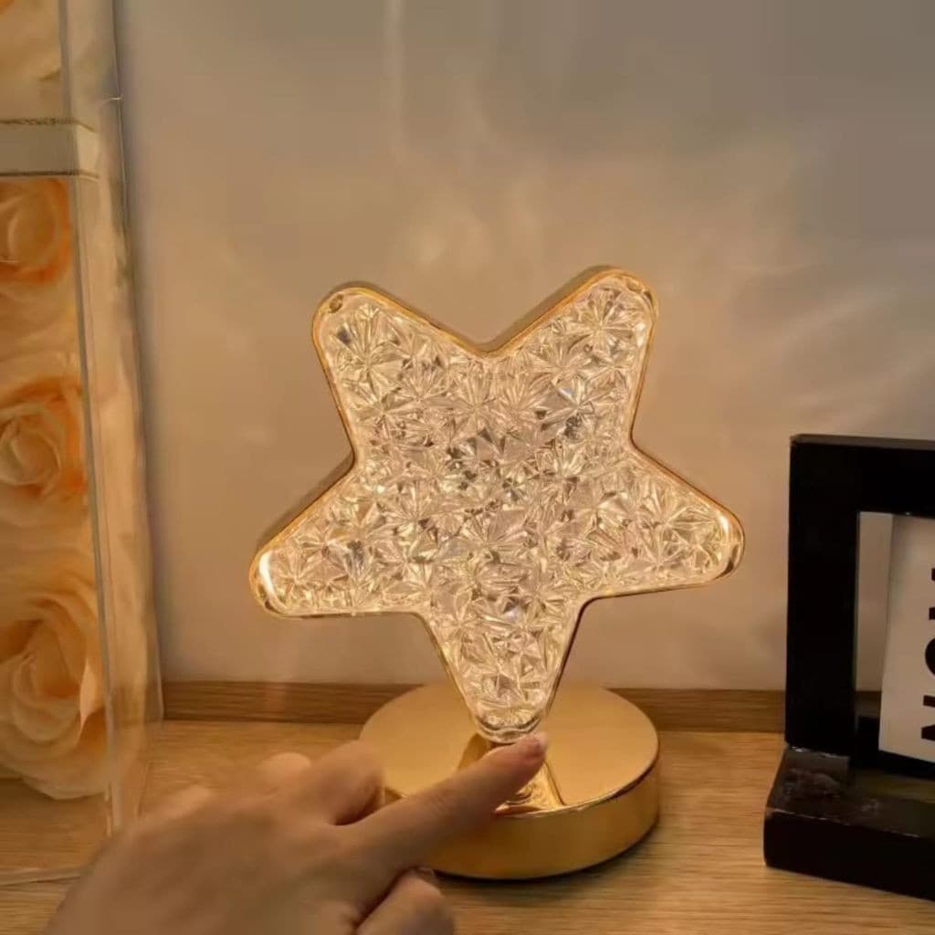 Luminária LED Abajur Recarregável USB Branco Quente Luz Mista Quarto Decoração