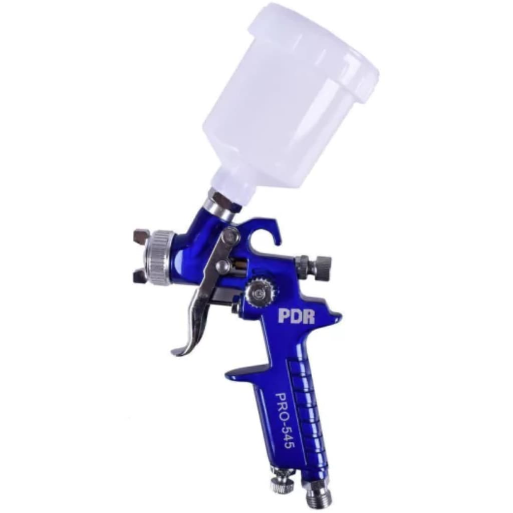Pistola Pintura Grav Pro-545 HVLP Bico 0,8mm Copo 125ml Profissional p/ Retoques e Acabamento Fino