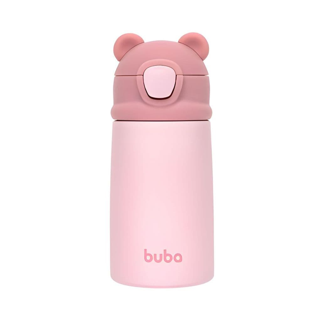 Copo Térmico Parede Dupla Ursinho Rosa Buba 320ml