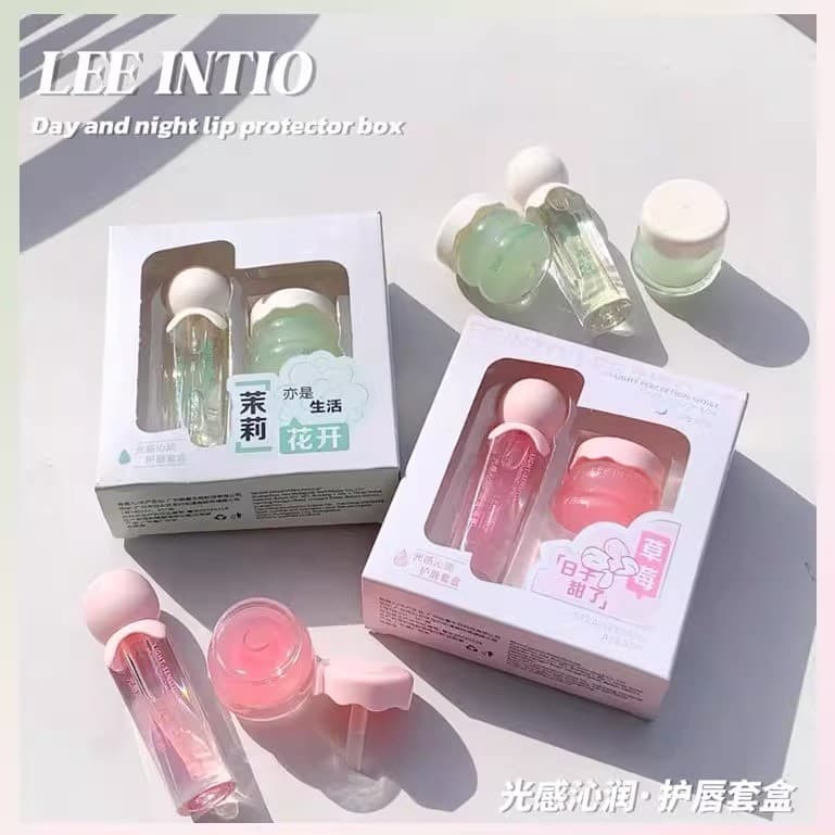 [Dois pacotes] Conjunto de máscara labial para crianças, hidratante, hidratante, estudantes dedicados, óleo labial para