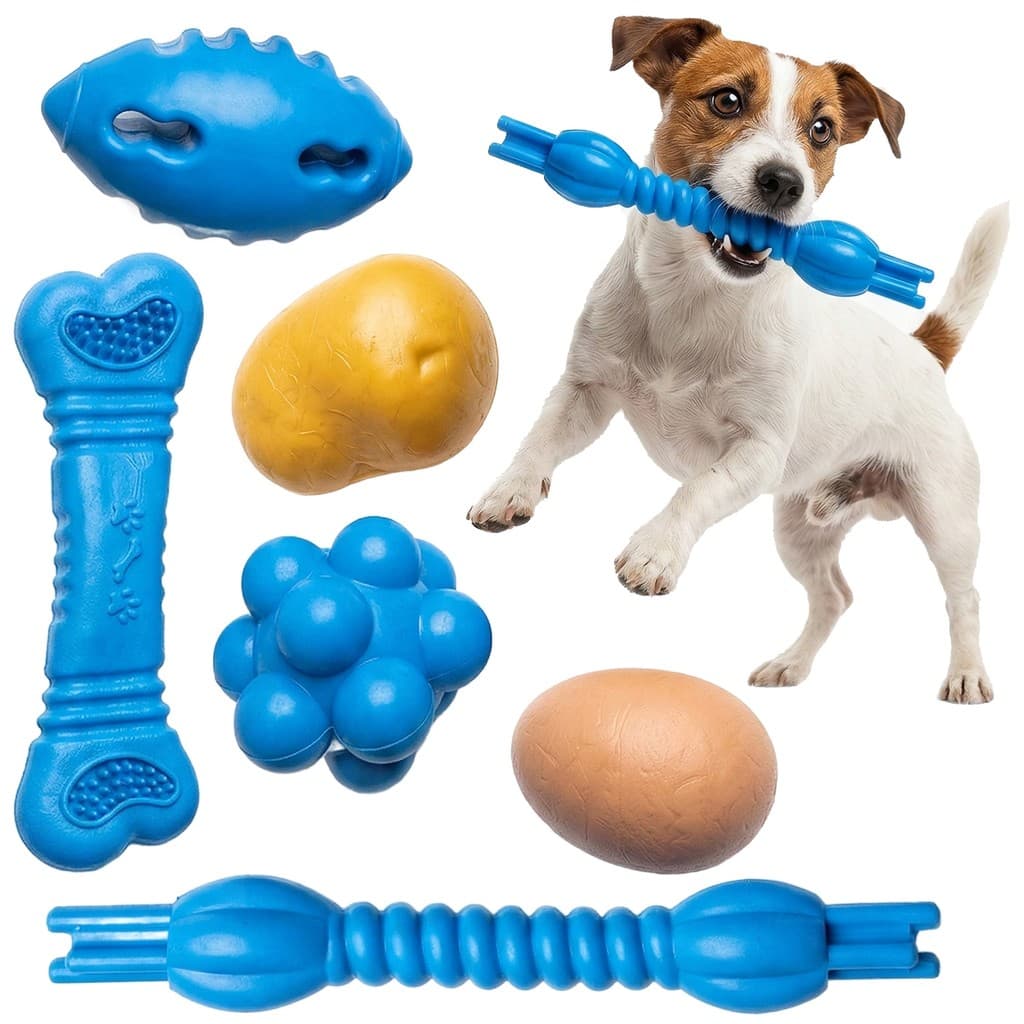 Kit 6 Brinquedos Diversos Interativos De Cães Porte Grande Mordedor Para Pets - Furacão Pet