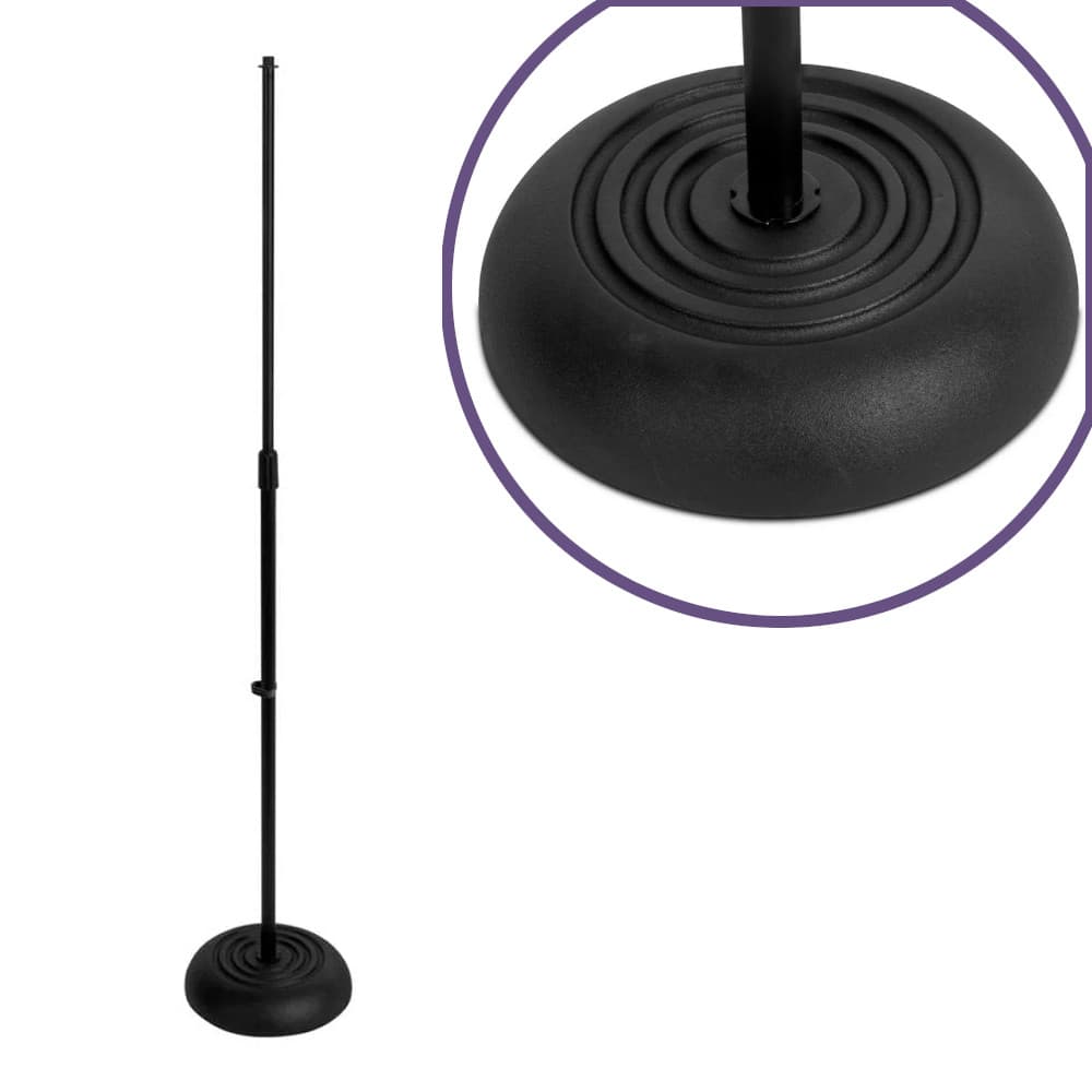 Pedestal de microfone base FERRO circular MS7201B ON STAGE