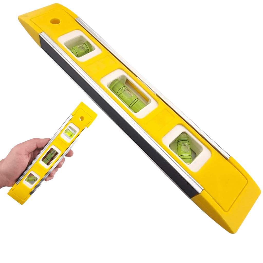 Nível base magnetica 3 bolhas tipo torpedo com imã 23cm