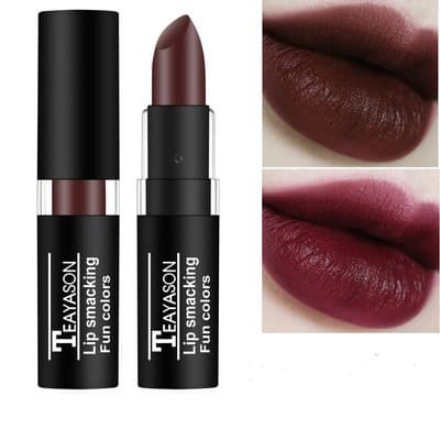 Influenciador mesmo estilo tia cor batom fosco copo antiaderente não desbotamento vermelho preto podre tomate cor batom