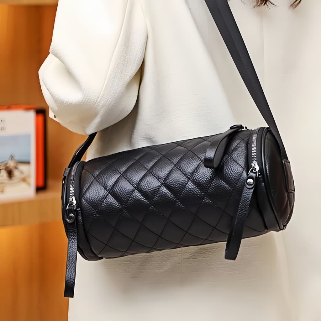 Hong Kong Autêntica Bolsa Feminina de Couro Genuíno 2025 Novo Estilo Grande Capacidade Moda Mensageiro de Um Ombro Taman