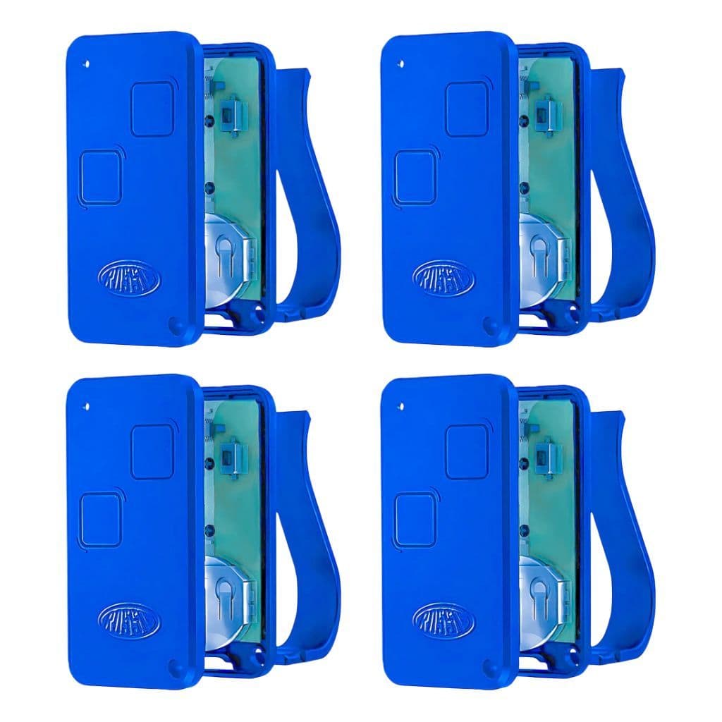 Kit com 4 Controle Transmissor 433 MHZ CT NTX HCS Azul Rossi