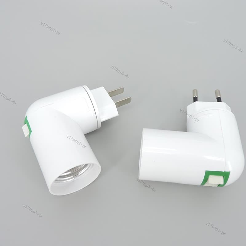 360 Graus De Rotação Ue Eua Plug Para E27 Parafuso Base Ajustável Luz Soquete Conversor Lâmpada Titular Interruptor Liga