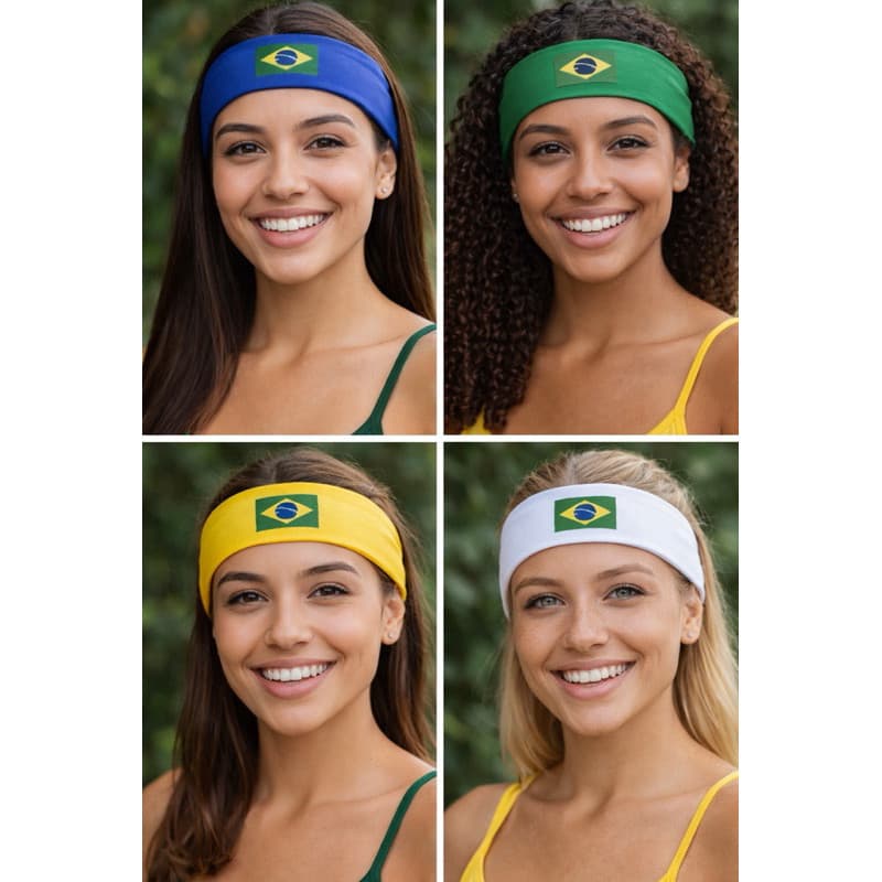 Faixa de Cabelo Bandeira do Brasil