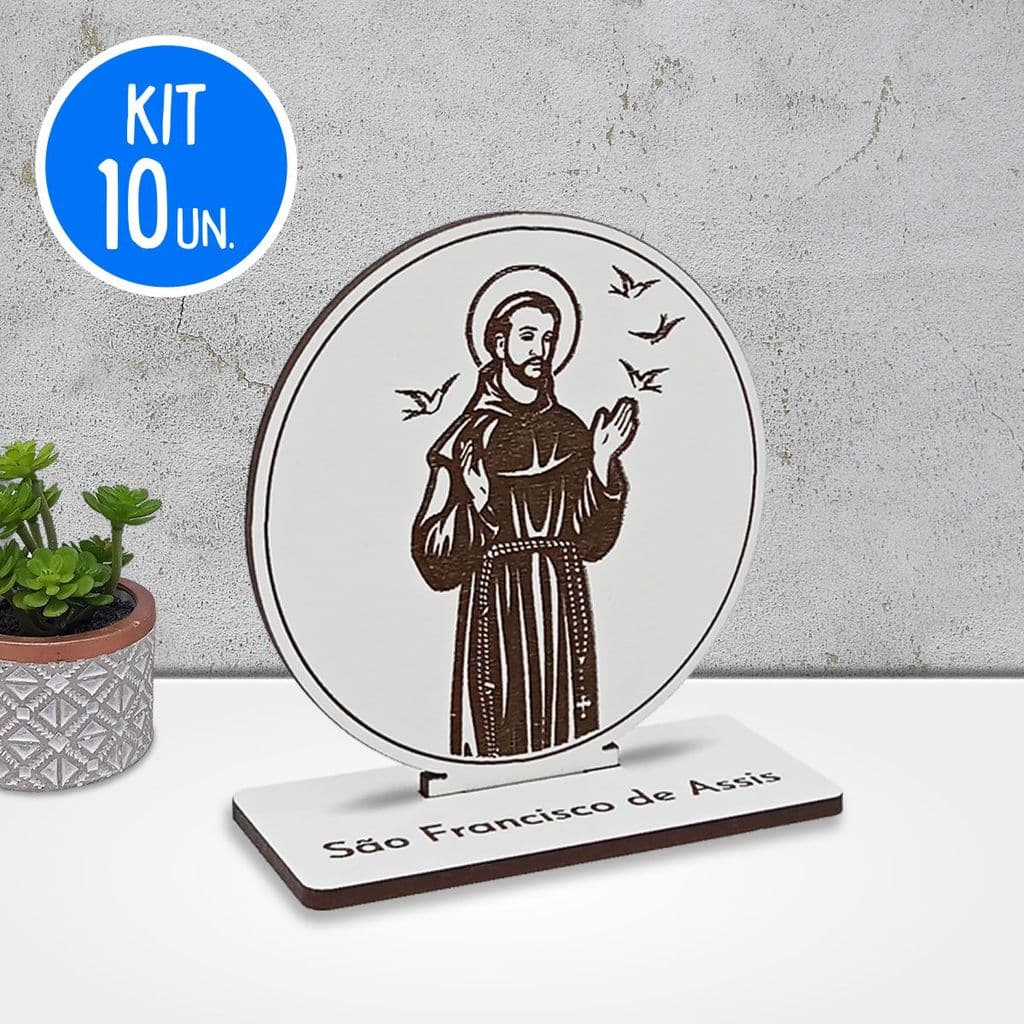 Kit 10 Lembrancinhas São Francisco de Assis Gravado a Laser