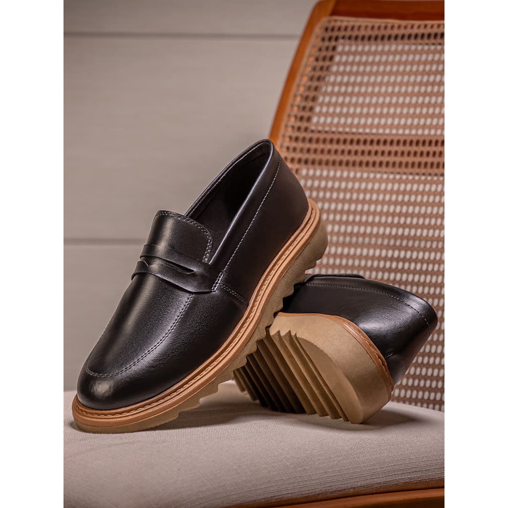 Mocassim Couro Premium Masculino Sintético – Conforto e Estilo Premium