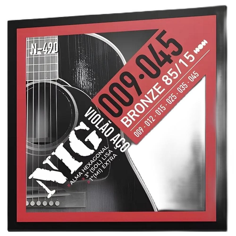ENCORDOAMENTO NIG VIOLAO ACO/BRONZE .009/.045 6 CORDAS N490