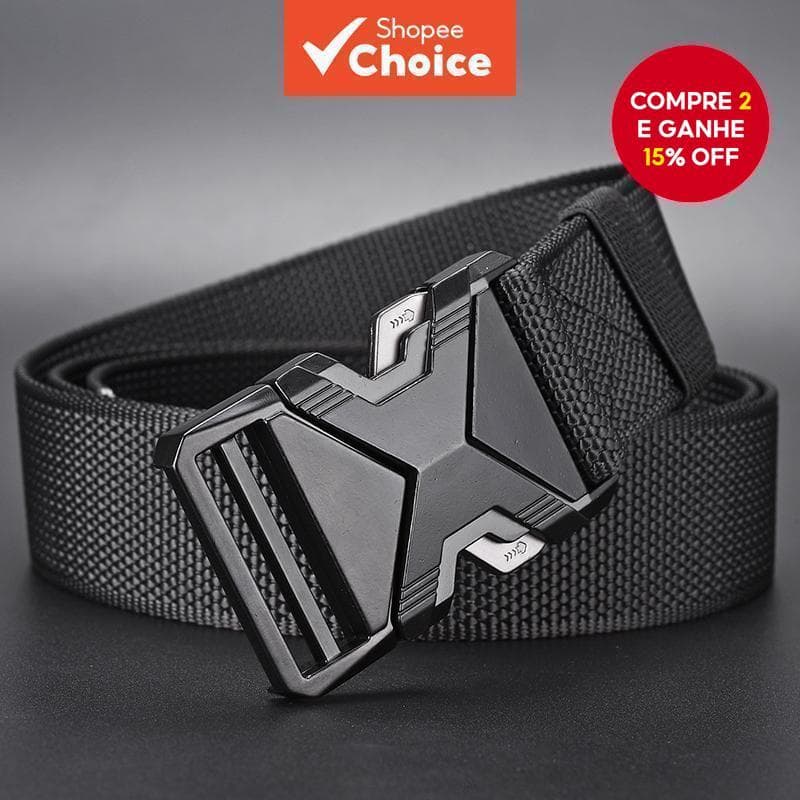 Cinto Esportivo Tático Masculino – Fibra De Alta Resistência E Fivela De PVC Para Caminhadas , Montanhismo Ao Ar Livre