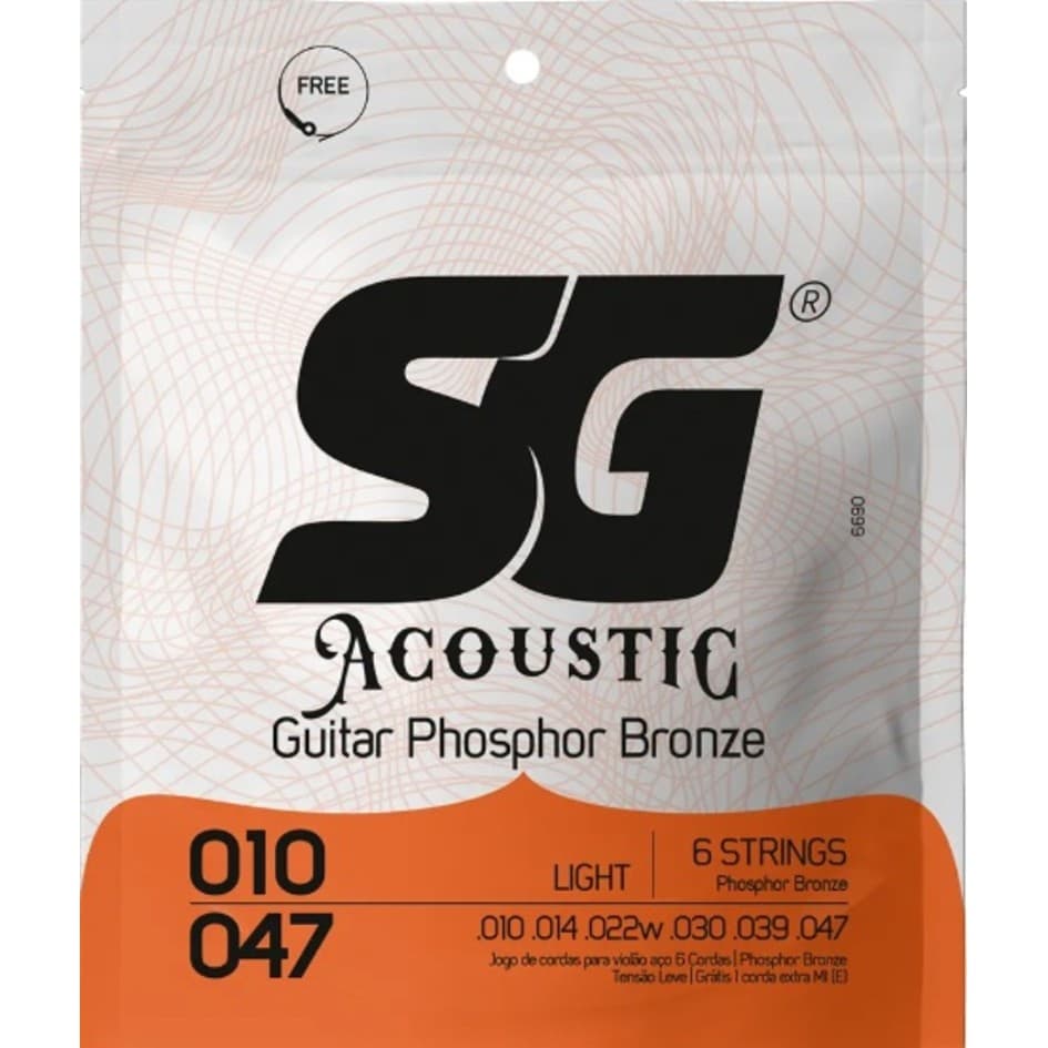 Encordoamento Violão Aço Fósforo Bronze SG – Vários Calibres 09 a 011