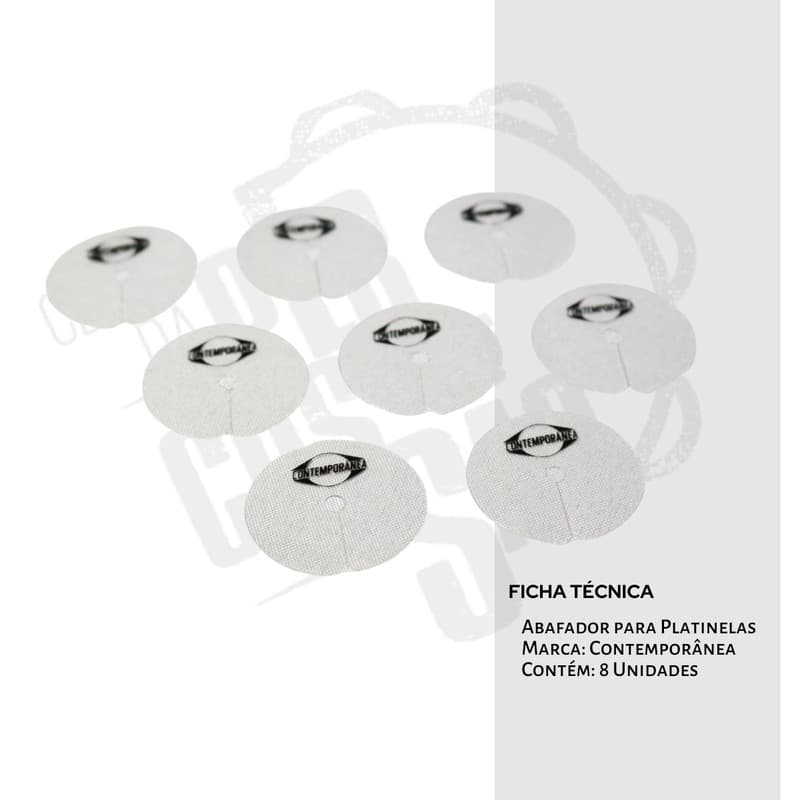Kit Abafador Contemporânea Nylon para Platinela Pandeiro com 8 Unidades