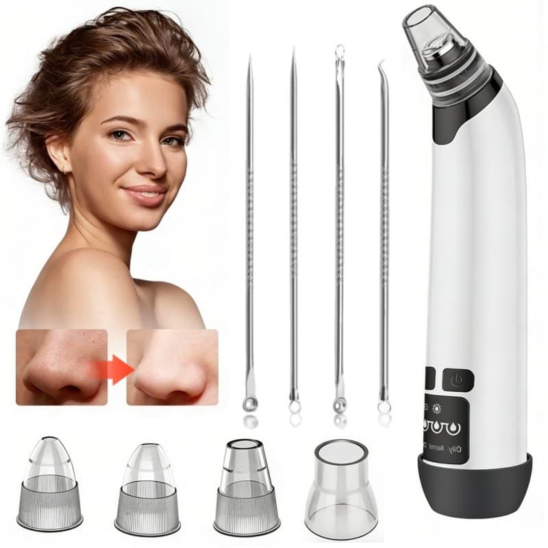 4 Em 1 Removedor De Cravos Termossensível Que Limpa Os Poros E Vem Com Uma Agulha Para Acne