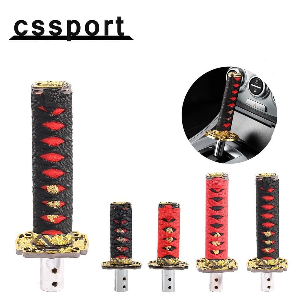 100MM 150MM 200MM Universal JDM Katana Samurai Espada Shift knob Shifter Com Adaptadores Botão De Mudança De Engrenagem