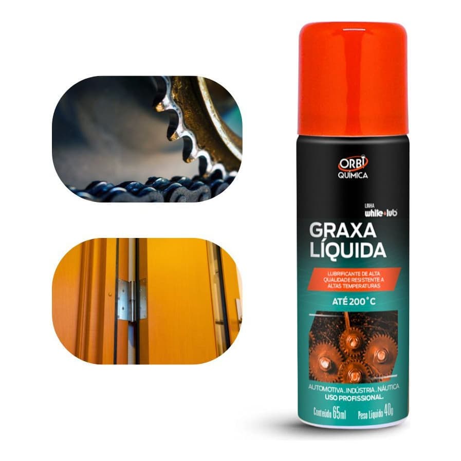 Graxa Líquida Spray Orbi 65ml Proteção Automóveis Máquinas