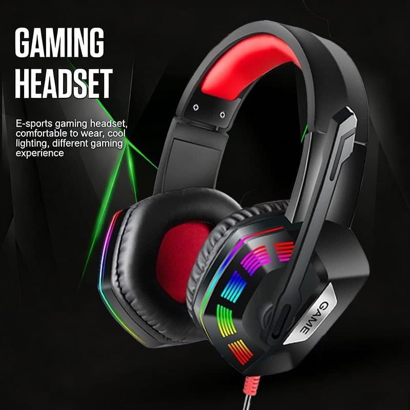 Q8 Gamer Headset Com Microfone Fones De Ouvido Fio Para PC Ps4 XBOX Computador Celular , P3