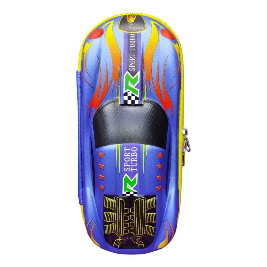 Carros Turbo Estojo Infantil com Estrutura em Alto Relevo