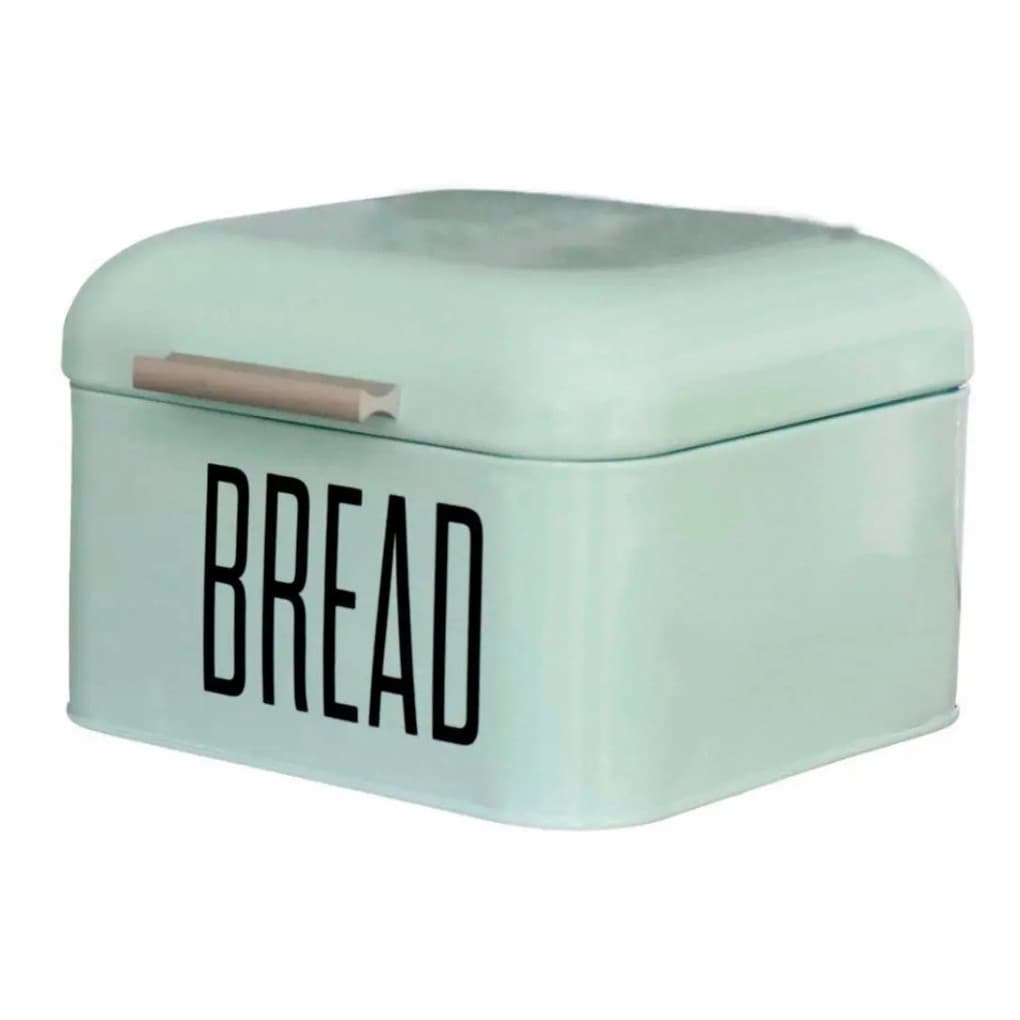 Porta Pão Em Lata Metal Com Tampa Silky Bread 20x20x14cm