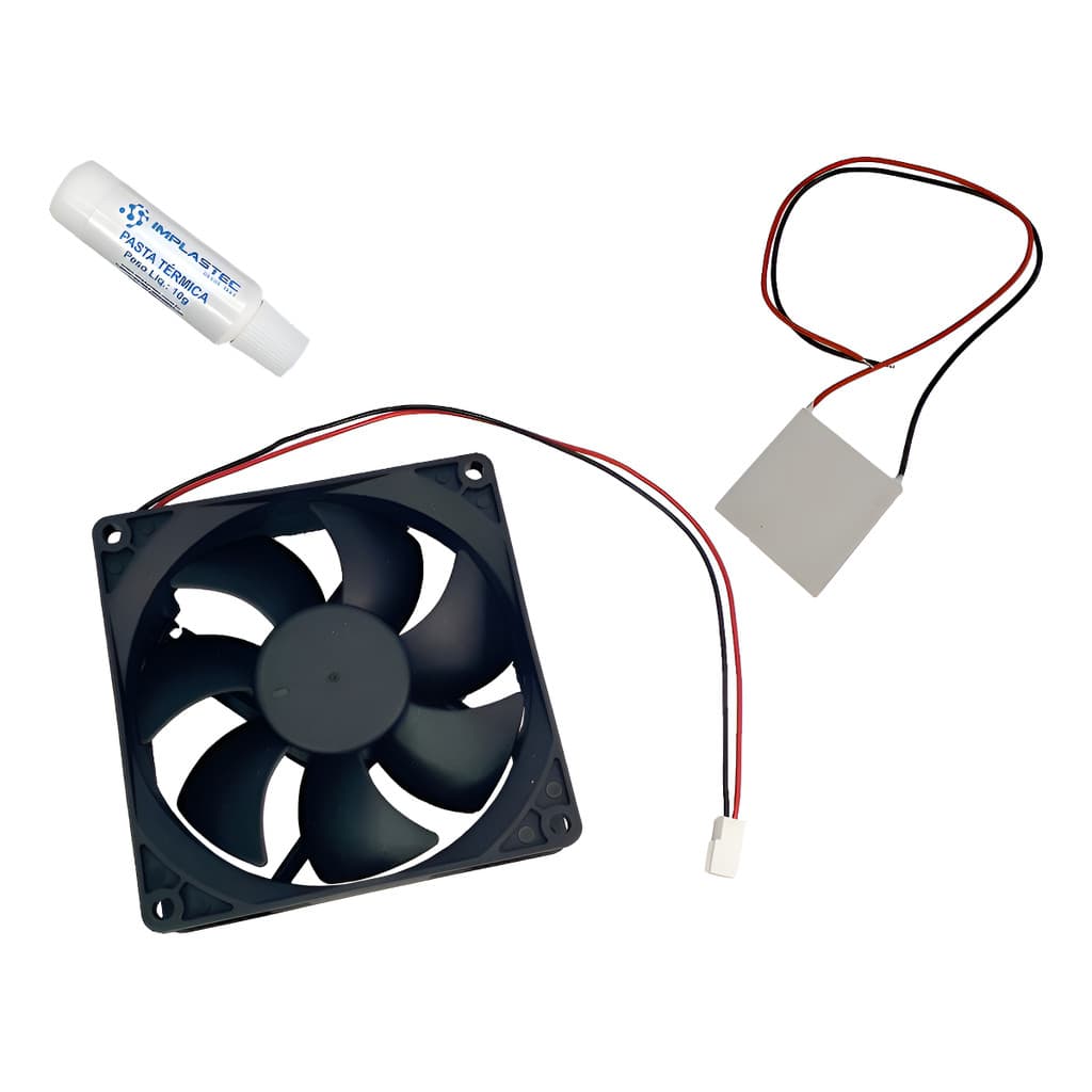 Pastilha Peltier + Cooler 12v + Pasta Térmica Electrolux Pe10b