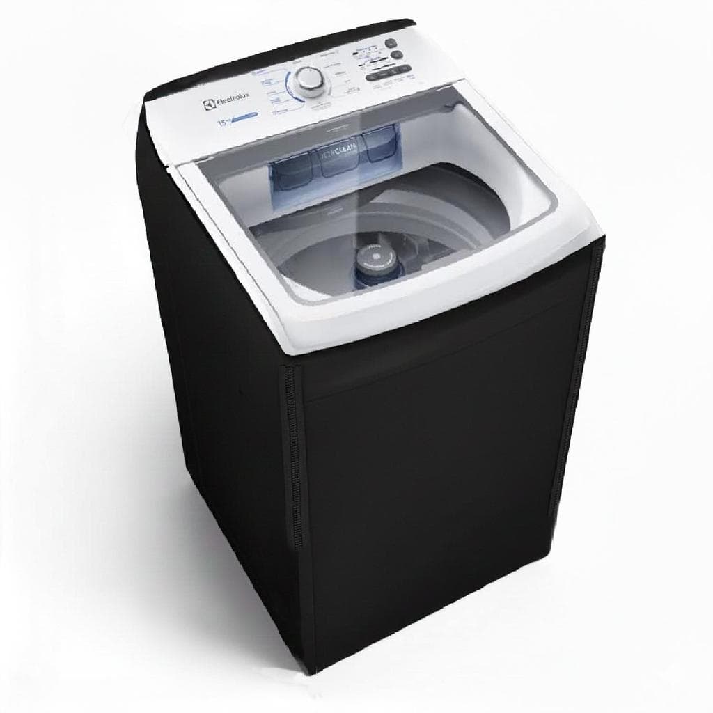 Capa Para Maquina de Lavar Roupas Electrolux LED15 15kg Com Abertura em Ziper