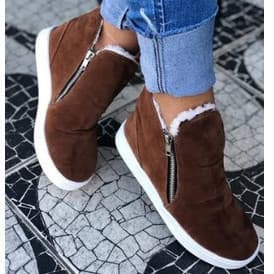 Bota De Veludo Forrado De Pelinho Fofo Como Pelucia Bota Feminina Tenis Cano Alto Estilo Botinha - Cores Novas