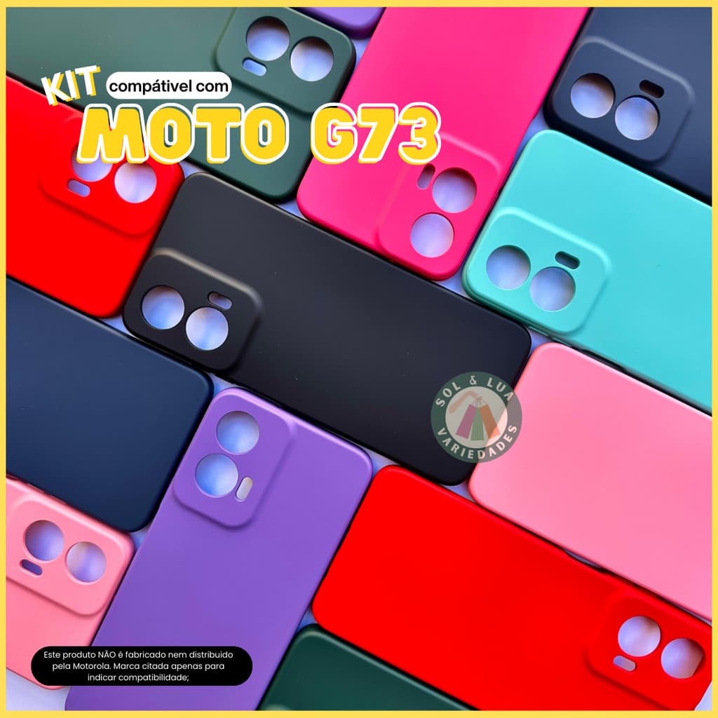 Kit Capa Capinha compatível com Moto G73 + Película 3D Cerâmica Privacidade