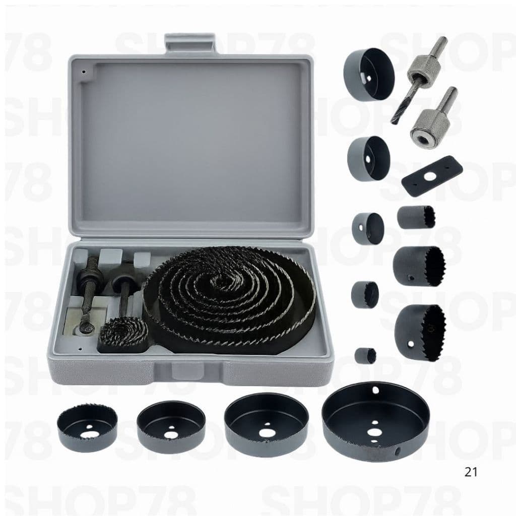 Serra Copo Para Madeira Gesso Pvc Plástico Kit 16 Pecas Jogo