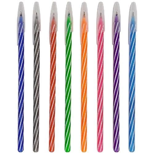 Caneta Esferográfica Cis Spiro 0,7mm Kit C/8 Cores Cis