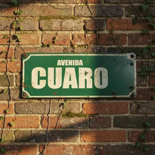 Placa De Rua Avenida Cuaro Antiga Dupla Face - Relíquia Rua
