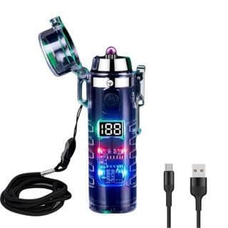★ ISQUEIRO ELÉTRICO AL-B5777 – PLASMA RECARREGÁVEL USB COM LANTERNA LED