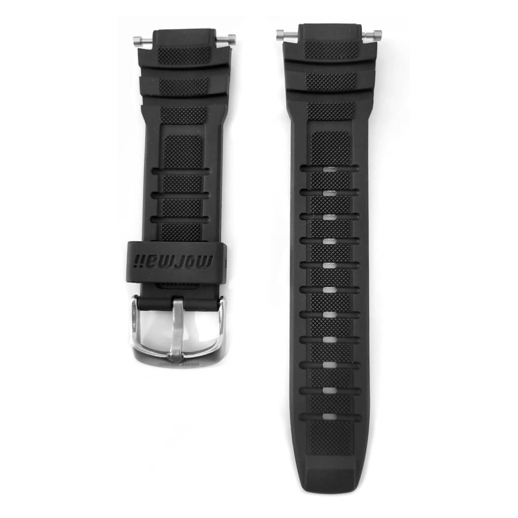 Pulseira de Relógio para Mormaii MO12579 Preto Com Parafusos Silicone Completa com Fivela