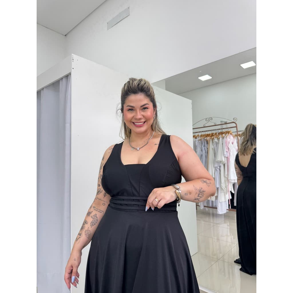 Vestido de Festa para madrinha convidada Malha Fria