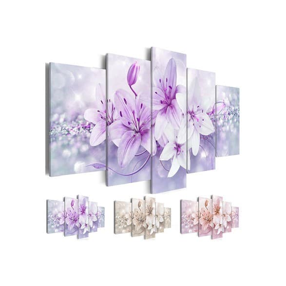 Quadros Decorativos Sala  Quarto Orquídea  5 Pçs