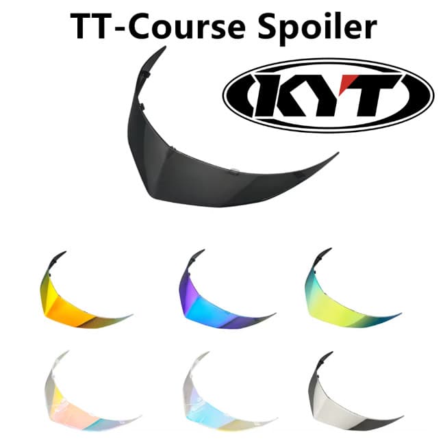 Aerofólio traseiro multicolorido para capacete KYT TT-Course, acessórios de decoração MODIFICADOS para capacete.