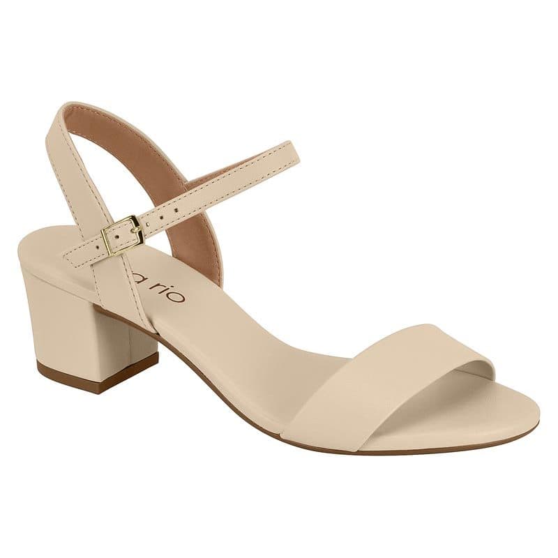 Sandália Feminina de Salto Bloco Baixo Fecho de Fivela Moda Clássica Casual Beira Rio Original