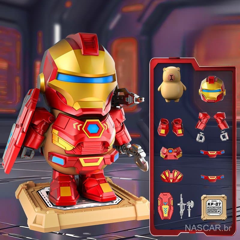 Brinquedo Montar DIY Capivara Magnética Homem de Ferro | Acessórios Únicos Decoração Colecionável Presente Infantil