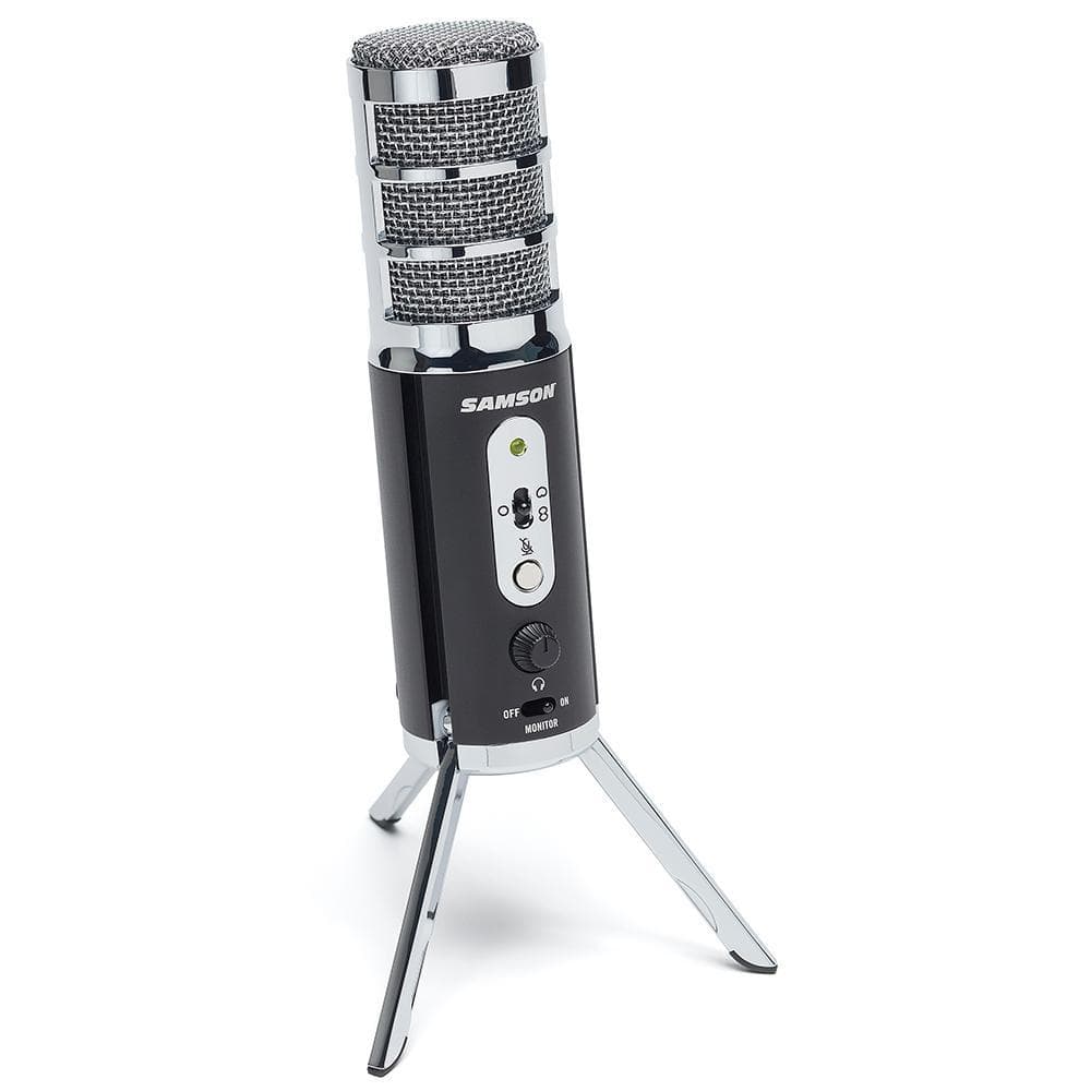 Microfone Condensador Samson Satellite Capsula Dupla Seletor Captação Transmissão USB