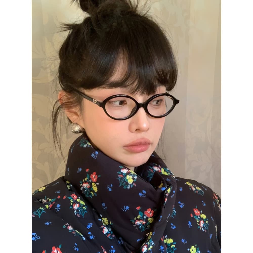 Versão coreana do Neuron Oval Óculos de Armação Pequena Feminino Moda Estilo Medieval Rosto Pequeno Armação Preta Armaçã