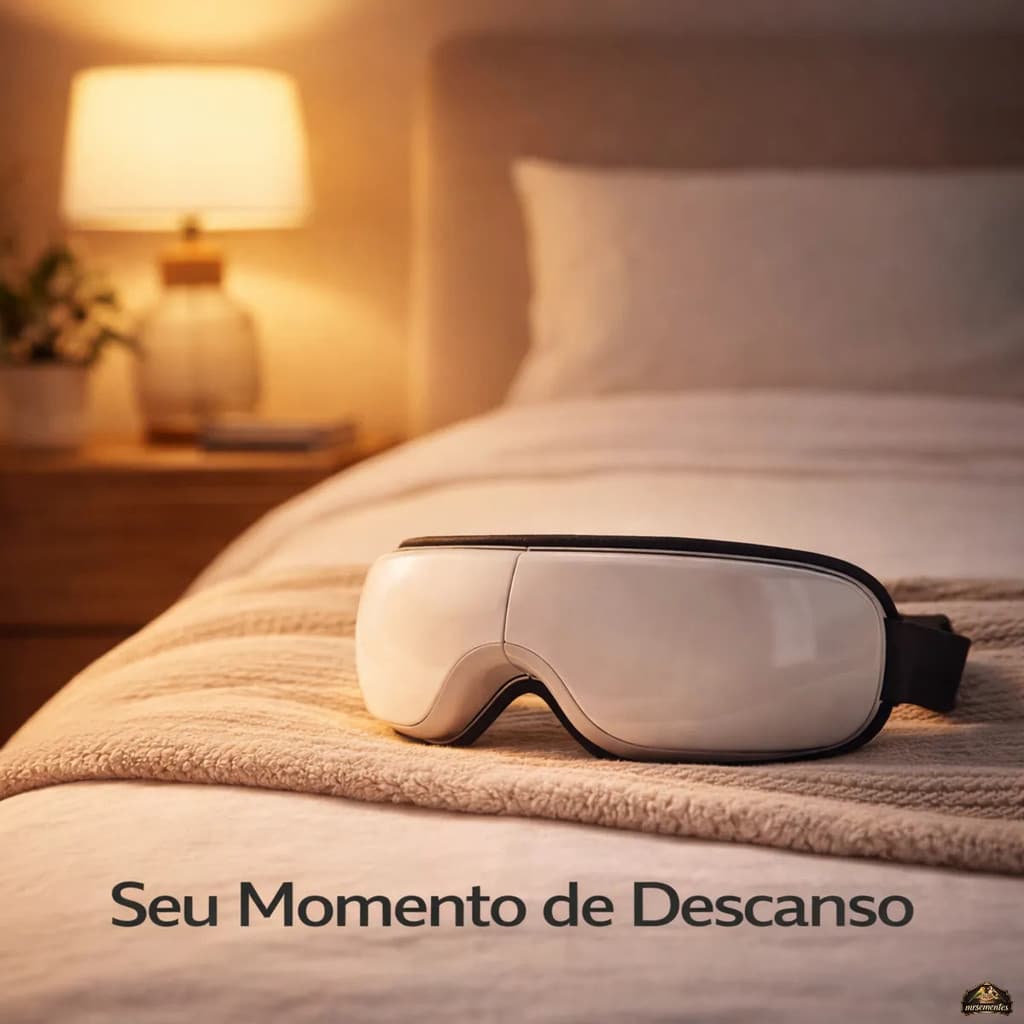 Massageador Para Olhos Relaxamento Visual Com Ajuste Confort