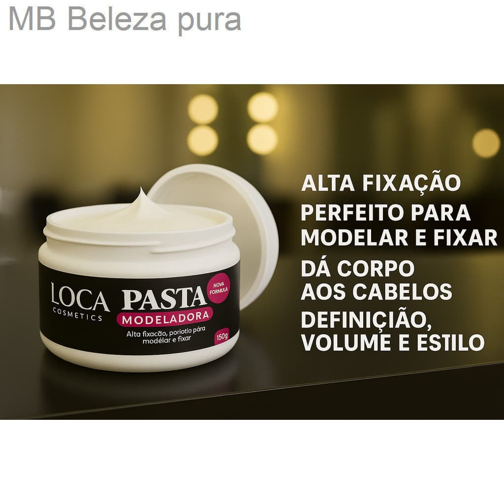 Pasta Modeladora Loca Cosméticos 150g – Fixação MédiaIFLK