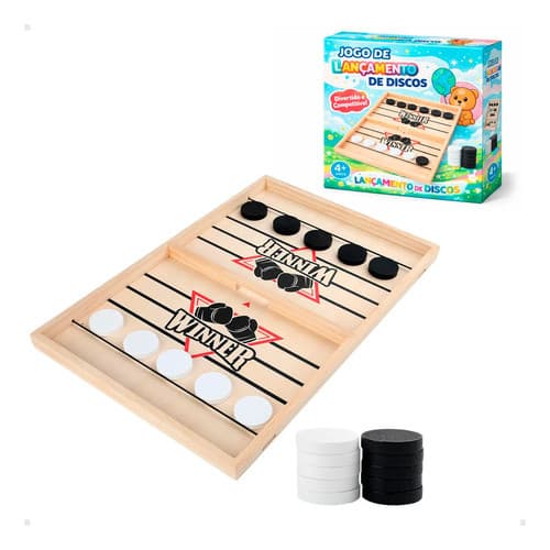 Brinquedo Jogo Rápido Do Disco Estilingue De Tabuleiro De Madeira Para Crianças E Família Jogos
