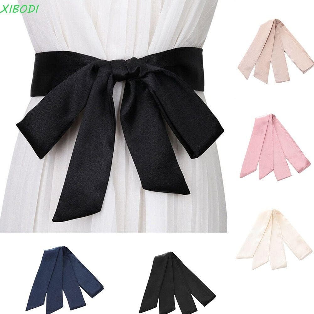 XIBODI Cintos Femininos , Decoração De Roupas Lenço De Seda Faixa De Cetim , Cinto De Noiva De Poliéster Feminino